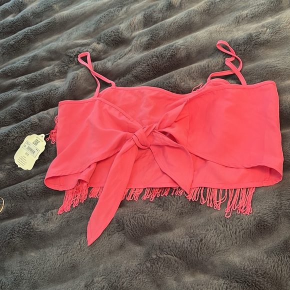 Altar'd State Pink Embellished Tie Front Camisole - Picture 2 of 3